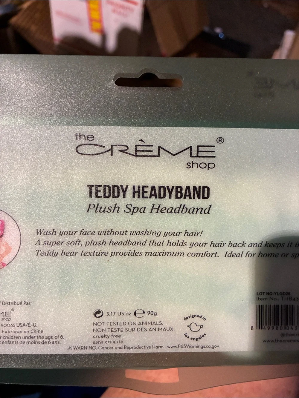 The Crème Shop Kids Plush Spa Headband - and mini blending sponge